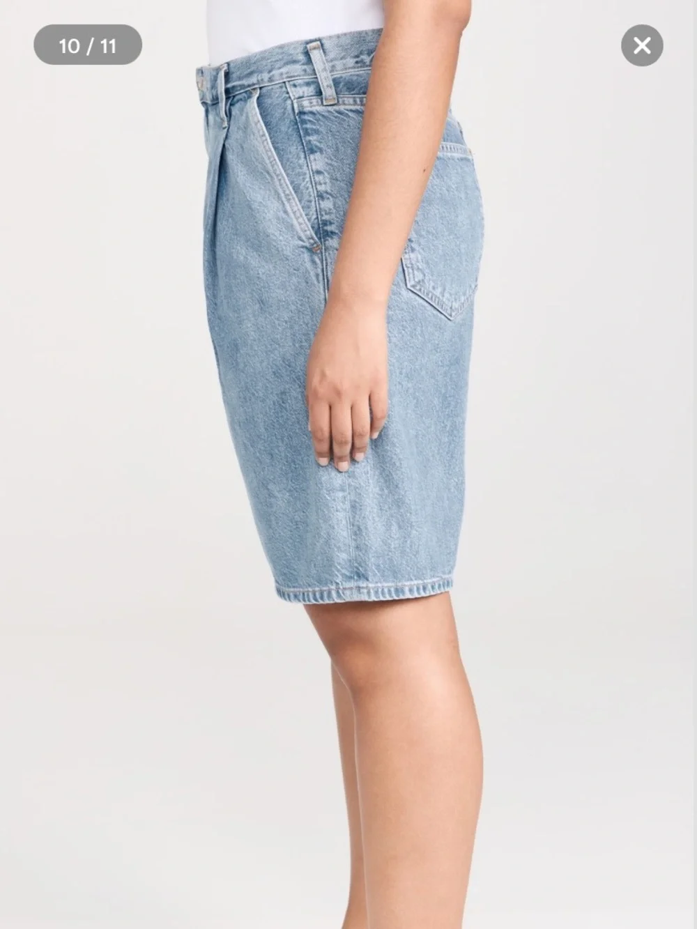 Agolde Ellis Long Denim Shorts